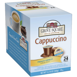 GROVE SQUARE CAPPUCCINO FRENCH VANILLA 24-COUNT SINGLE SERVE CUP FOR KEURIG K-CUP BREWERS