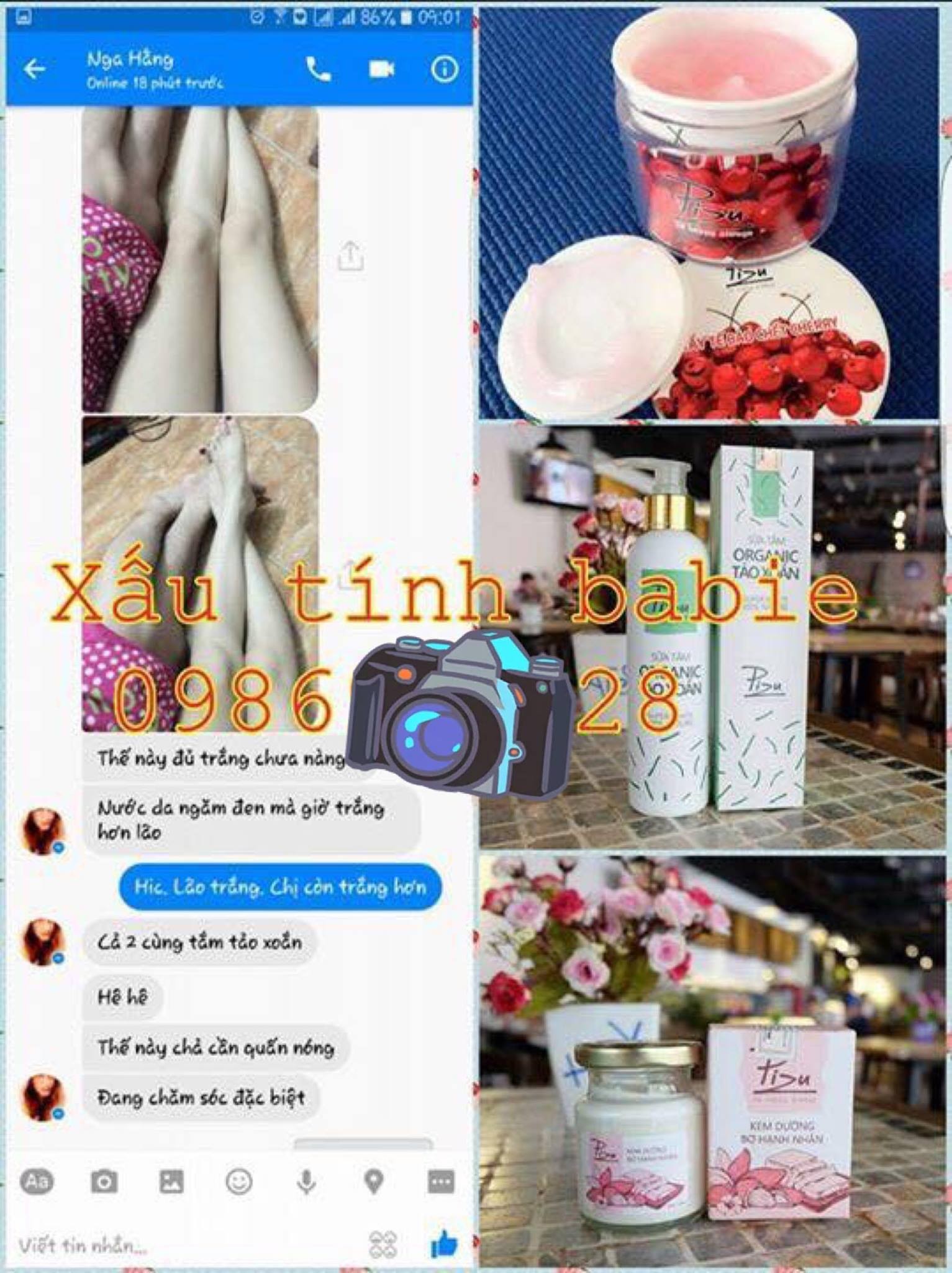 Phản hồi kem tẩy tế bào chết Cherry tay te ba0 chet 3