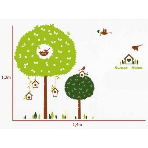 #BT016 Bird Cage Wall Decals - Decal dán tường
