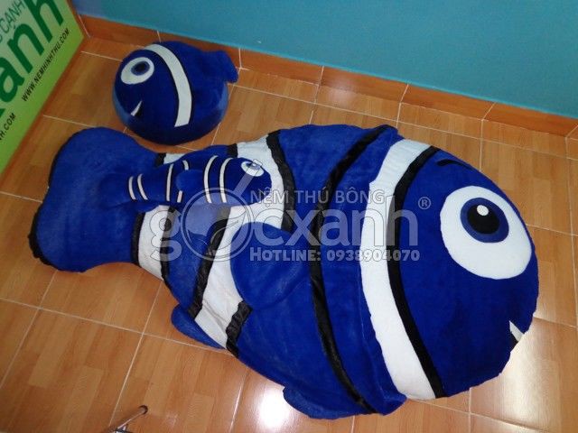 Nệm thú bông Nemo xanh đen (1.2 x 1.6m)