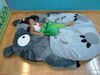 Nệm thú bông Totoro ngây ngô bản xám (1.6 x 2.1m)
