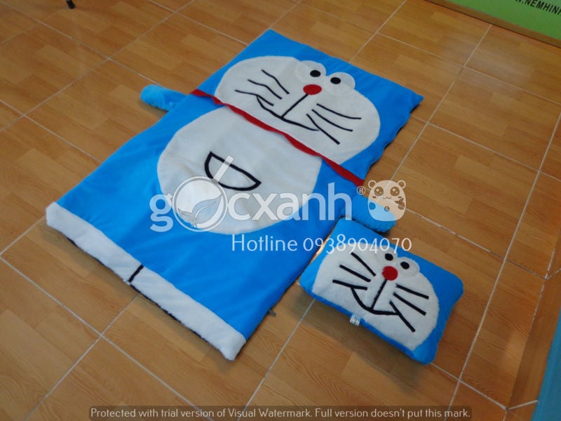 Nệm mỏng Doraemon chữ nhật (74 x 120cm)