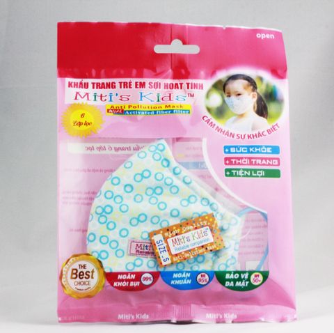 KHẨU TRANG SỢI HOẠT TÍNH MITI'S KIDS