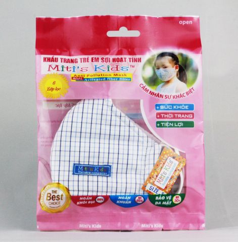 KHẨU TRANG SỢI HOẠT TÍNH MITI'S KIDS