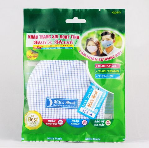 KHẨU TRANG SỢI HOẠT TÍNH MITI'S MASK
