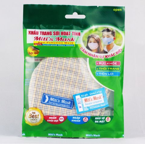 KHẨU TRANG SỢI HOẠT TÍNH MITI'S MASK