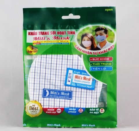 KHẨU TRANG SỢI HOẠT TÍNH MITI'S MASK