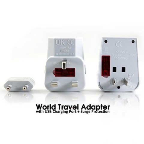 Ổ CẮM ĐIỆN ĐA QUỐC GIA CÓ CỔNG USB ( WORLD TRAVEL ADAPTOR WITH USB)