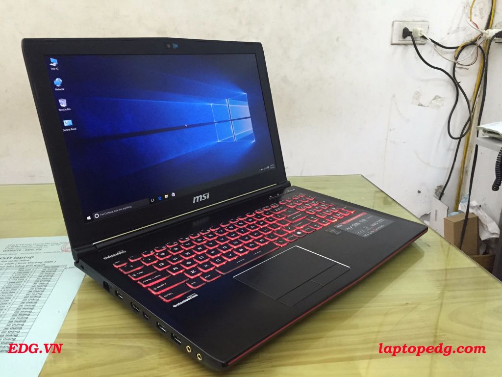 MSI GE62 i7-5700HQ, Ram 12G, Ổ 1000GB, Cạc hình GTX960M , Màn 15.6 FHD