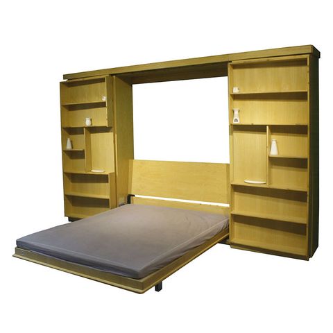 Giường ẩn giá sách Nội Thất Zip SUN16V 160 x 200cm (Vàng)