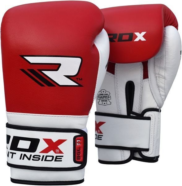GĂNG TAY RDX LEATHER GEL TECH TRAINING BOXING GLOVES - RED