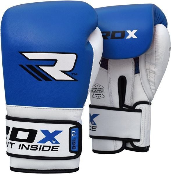 GĂNG TAY RDX LEATHER GEL TECH TRAINING BOXING GLOVES - BLUE
