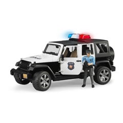 Mô hình xe Bruder - Xe cảnh sát Jeep Wranger Rubicon và người