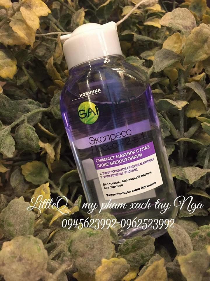 TẨY TRANG MẮT GARNIER 2IN1 MAKE UP REMOVER