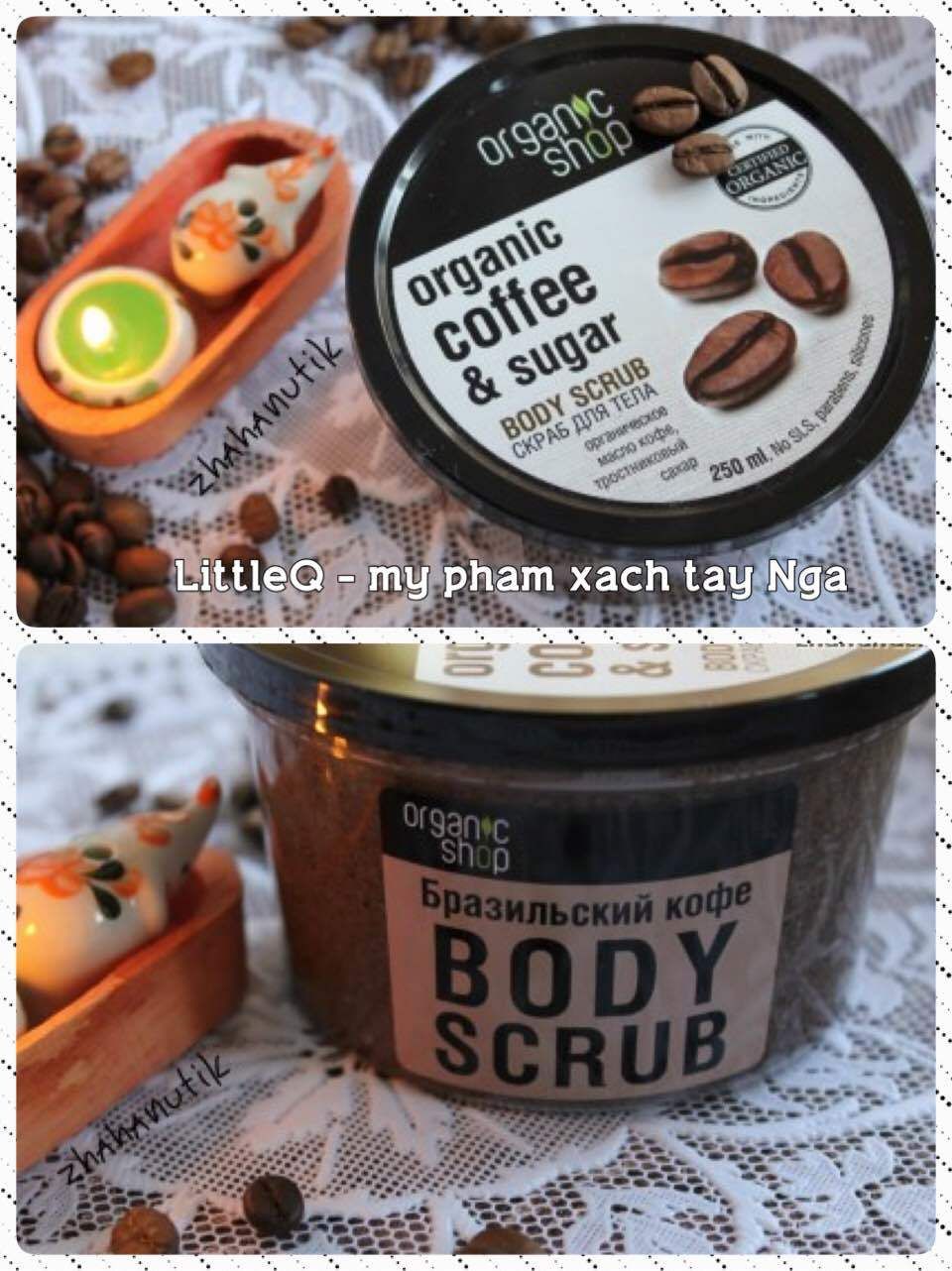 KEM TẨY DA CHẾT BODY COFFEE & SUGAR ORGANIC SHOP