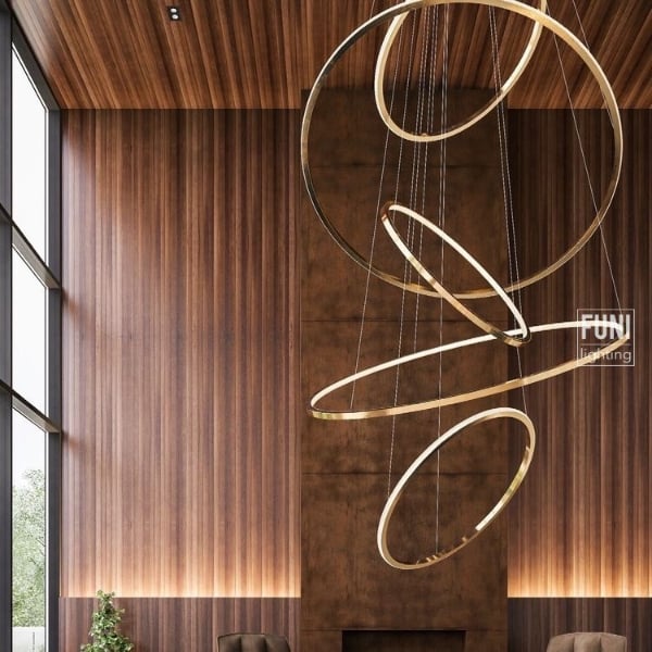 Đèn thông tầng Led Ring 6 vòng: 3xD80+3xD120