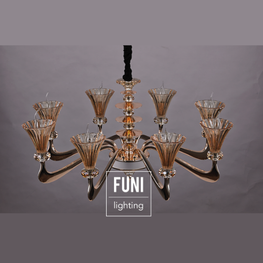 Đèn chùm Vetraio | Pha lê, 8 bóng