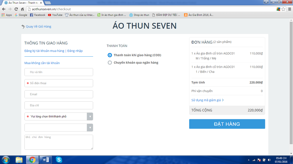Hướng dẫn mua hàng trên Facebook