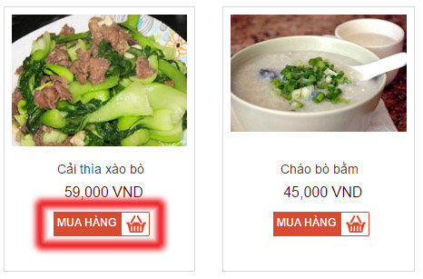 đặt món online