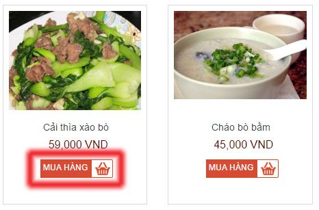 đặt món online