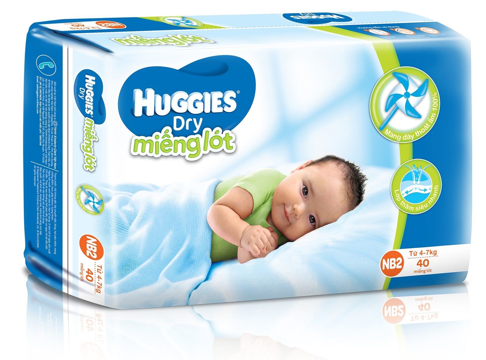 Miếng lót Huggies newborn 2 - 40 miếng/gói