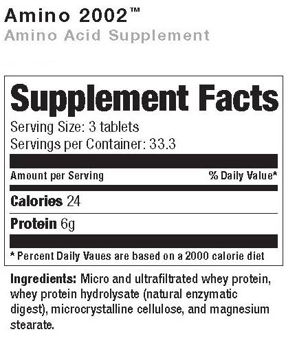 Amino 2002 Supplement