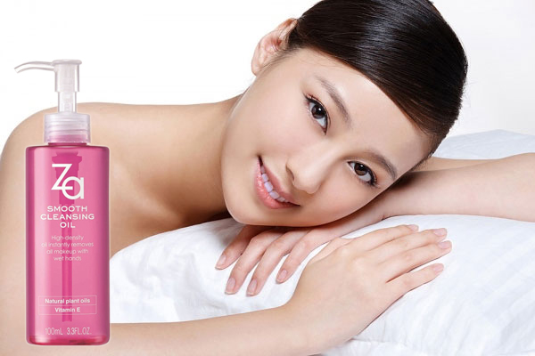 dau tay trang cho da dau za smooth cleansing oil
