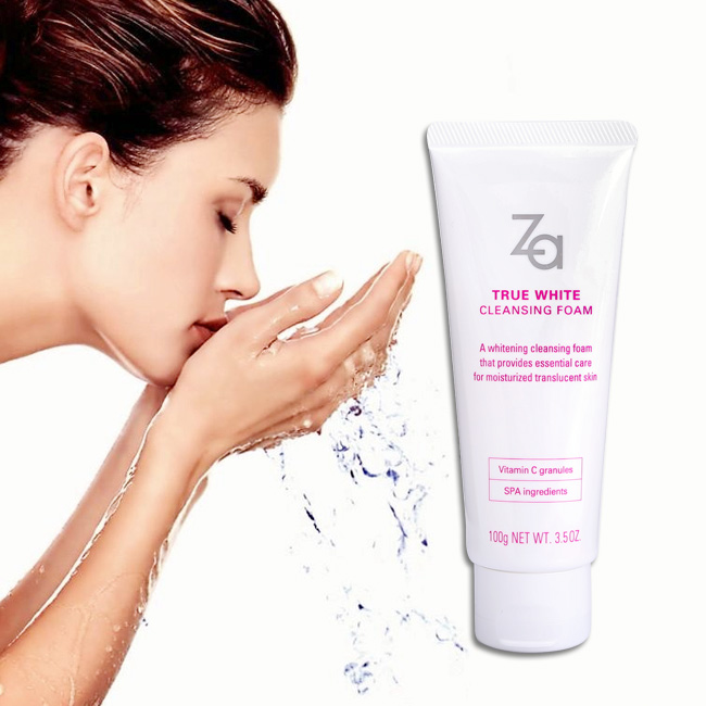 sua rua mat tao bot za true white ex cleansing foam