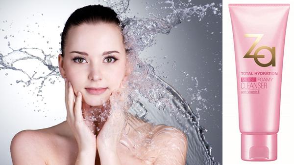 sua rua mat tao bot za total hydration fresh foamy cleanser