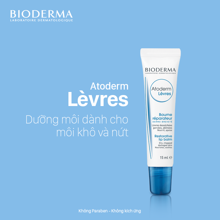 son duong tri nut moi bioderma atoderm baume levres