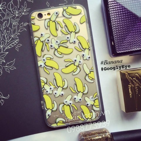 Ốp Lưng Iphone 6, 6s GOOGLY EYES Độc Lạ Dễ Thương Banana