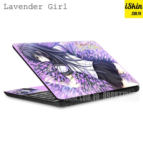 Miếng Dán Skin Trang Trí Laptop Hình Lavender Anime Girl Dễ Thương