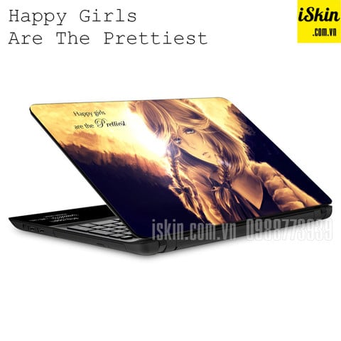 Miếng Dán Skin Trang Trí Laptop Hình Cô Gái Xinh Đẹp