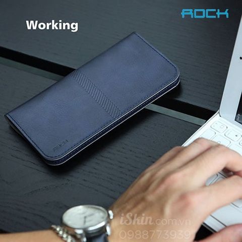 Bao da Iphone 6/6s Rock Wallet - Kiểu ví cầm tay, có nhiều ngăn để thẻ, tiền, da mềm