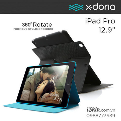 Bao Da Ipad Pro X-doria USA - Dash Folio Spin - Xoay 360 độ kiểu mới, mỏng, TpHcm đẹp rẻ