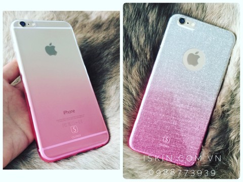 Ốp lưng Iphone 6/6s Plus Ombre sao băng Clossy - 2 IN 1 - Silicon dẻo