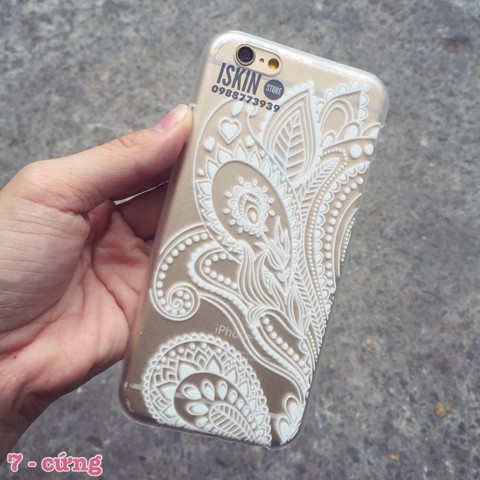 Ốp lưng Iphone 6/6s Henna Hoa văn họa tiết đẹp, dễ thương, Giá Rẻ TpHcm Khuyến Mãi Iskin