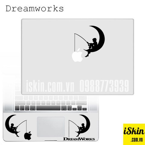 Miếng Dán Skin Trang Trí Macbook Pro, Air, Retina Hình Dreamworks Chú Bé Câu Táo
