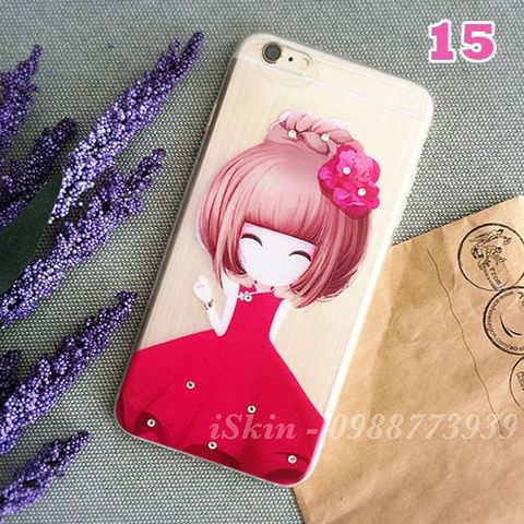 Ốp lưng Iphone 5s 6/6s Plus Silicon dẻo hoạt hình Chibi Hello Kitty dễ thương, đẹp, giá rẻ, Tphcm