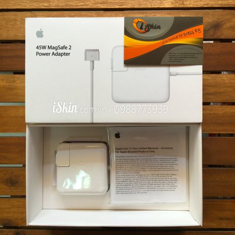 Adapter Sạc Macbook Air 45W Magsafe 2 Zin Foxconn (Full Box)