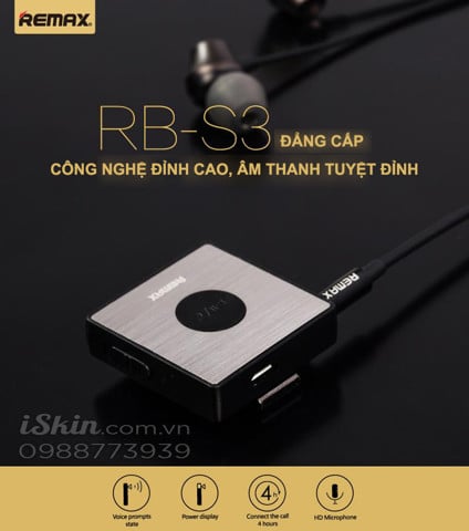 Tai Nghe Bluetooth Remax RB-S3 Đẳng Cấp Âm Thanh