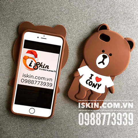 Ốp lưng Iphone 5/5s Gấu Brown Love Cony Case hình thú, đẹp, dễ thương Giá rẻ TpHcm