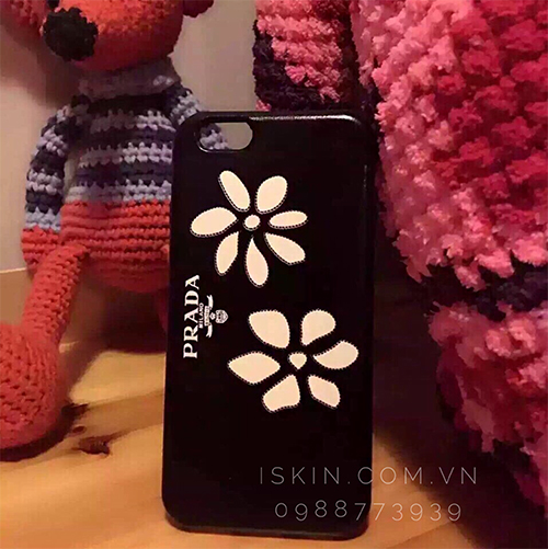 Ốp lưng da Iphone 6 6s Plus Hoa văn Prada đẹp sang trọng Giá Rẻ TpHcm Iskin Store