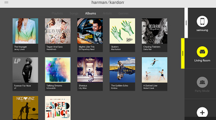 Giao diện app Harman Kardon Controller