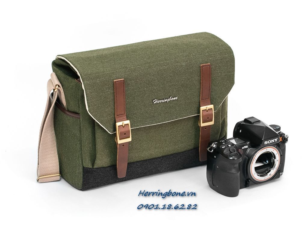 Herringbone Postman Medium Olive