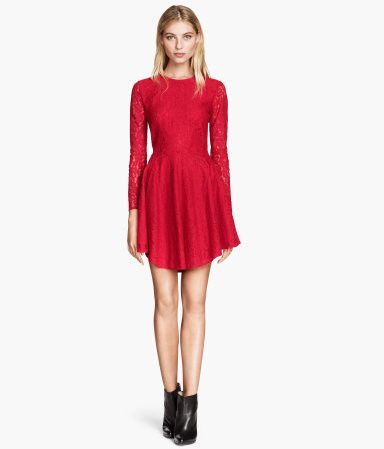 Đầm ren đỏ H&M