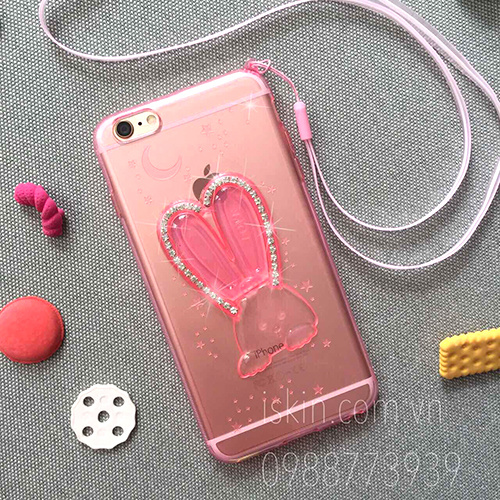 Ốp Lưng Iphone 6/6s Plus Thỏ Bunny Đính Đá Dễ Thương, Silicon Dẻo ...