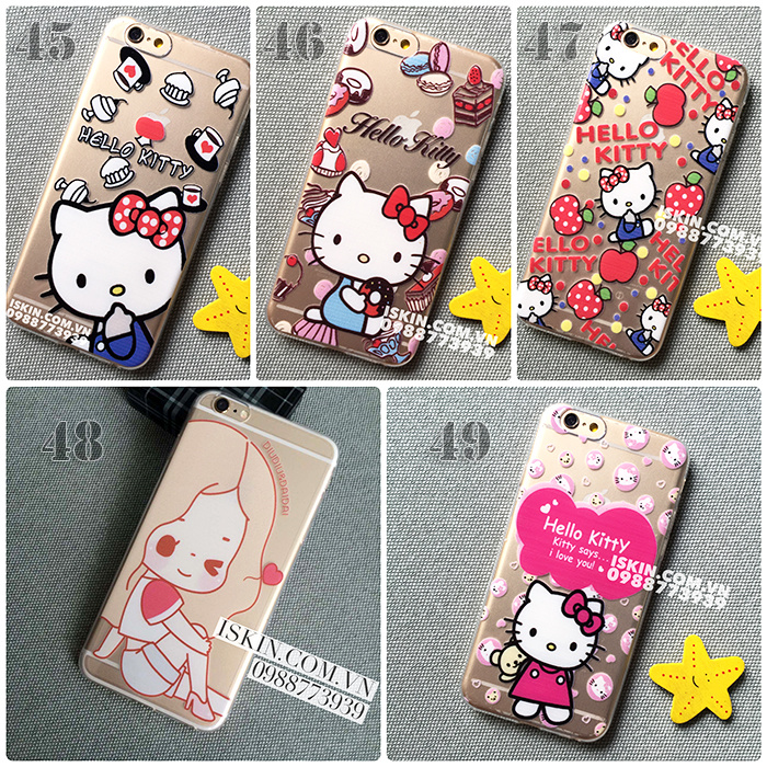 Ốp Lưng Iphone 5, 5s, 6, 6 Plus Trong Hình In Hello Kitty Dễ Thương, Hoạt Hình, Hoa Văn Đẹp TpHcm