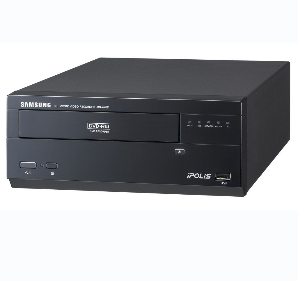 SRN-470DP | Đầu ghi hình camera ip samsung 4 kênh, tốc độ ghi 64Mbps