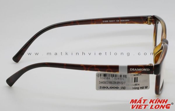  GỌNG KÍNH DIAMOND D1959-DEMI-BRN 52-17 